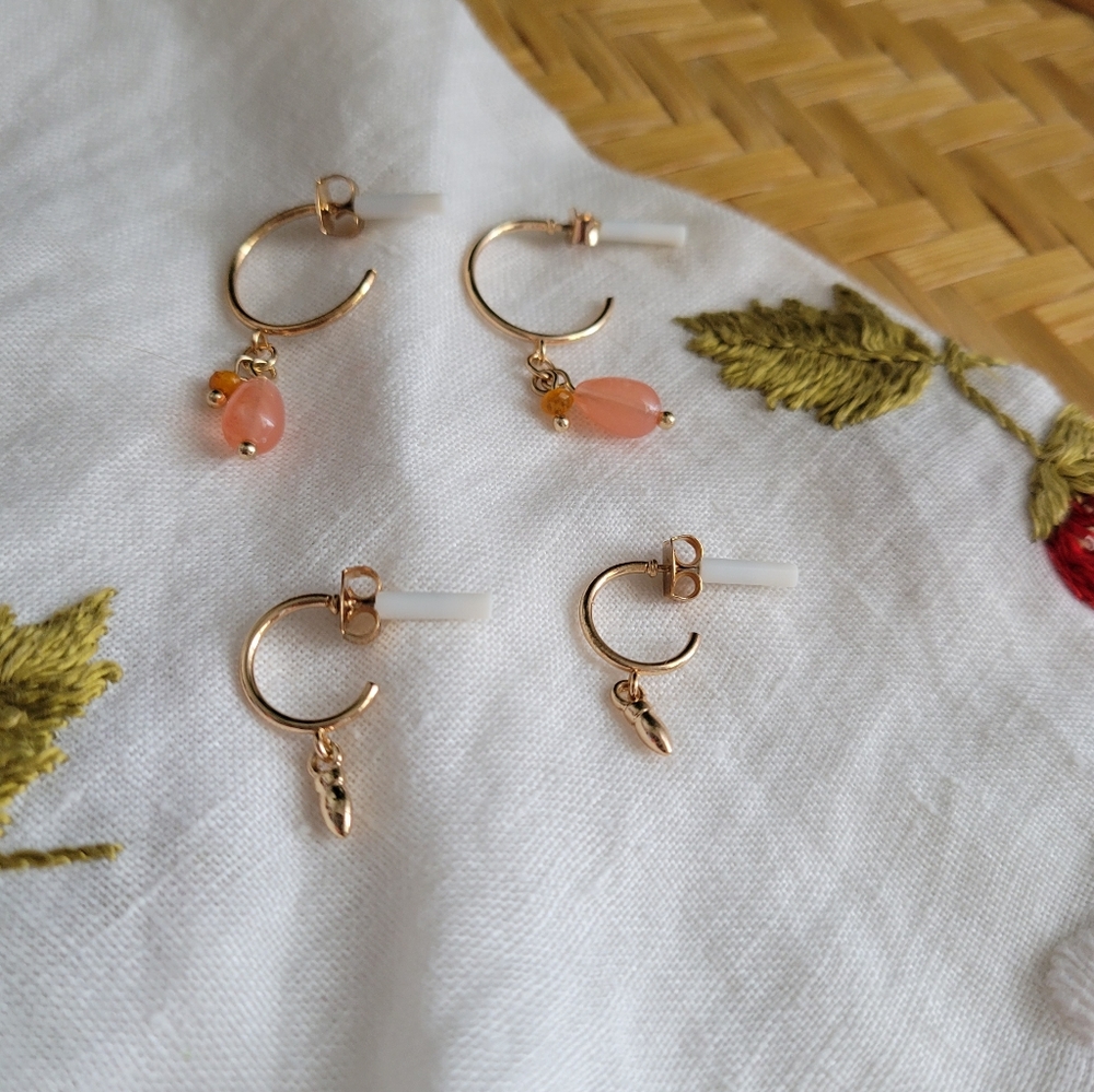 Beaded Hoop Earring Set